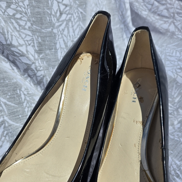 Coach Black Patent Leather Pumps Size 7.5 - Picture 3 of 9